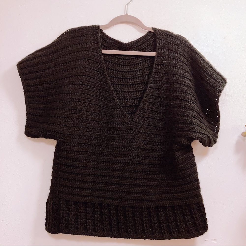Hand Crochet V Neck Top Warm and Cosy Sweater